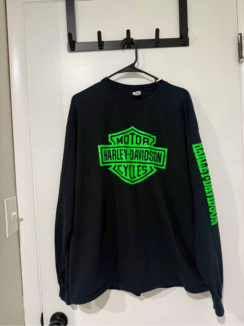 Gildan Black Tee with Neon Green Graphic
